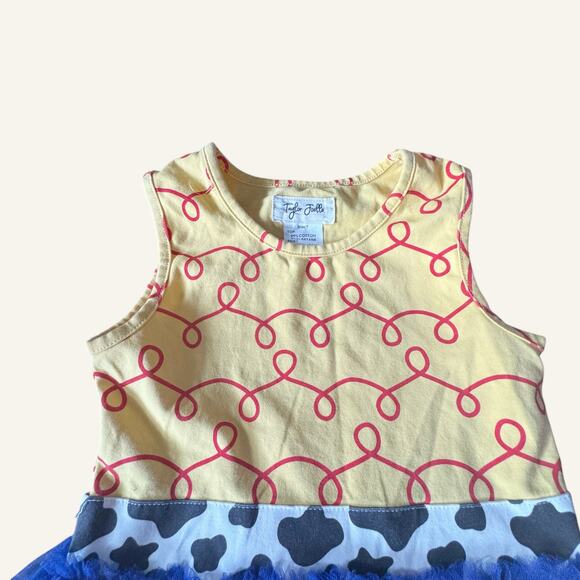 Taylor Joelle Sleeveless Jessie Toy Story Dress Crinoline Skirt Cowgirl Size 7 - Picture 2 of 12